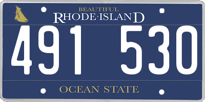 RI license plate 491530