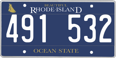 RI license plate 491532