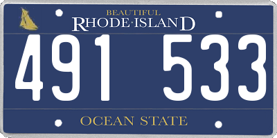 RI license plate 491533