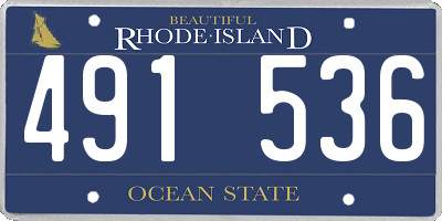 RI license plate 491536
