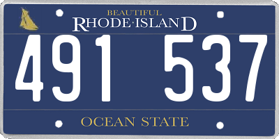 RI license plate 491537