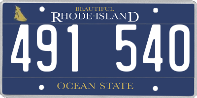 RI license plate 491540