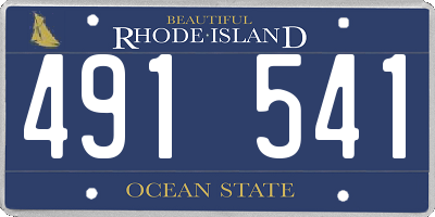RI license plate 491541