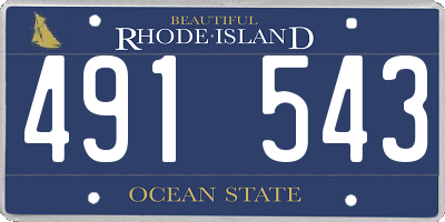RI license plate 491543