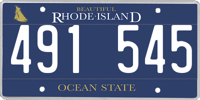 RI license plate 491545