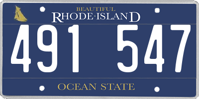 RI license plate 491547
