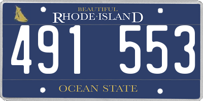 RI license plate 491553