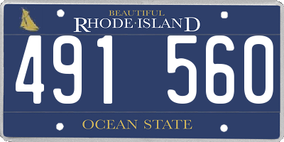 RI license plate 491560