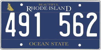 RI license plate 491562