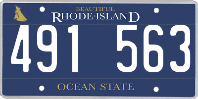 RI license plate 491563