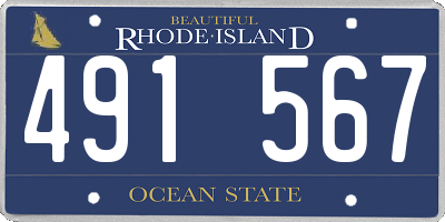 RI license plate 491567