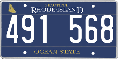 RI license plate 491568