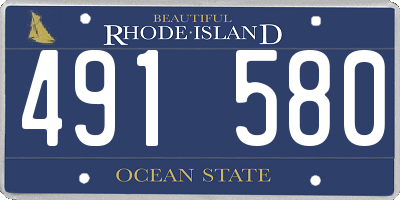 RI license plate 491580
