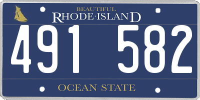 RI license plate 491582