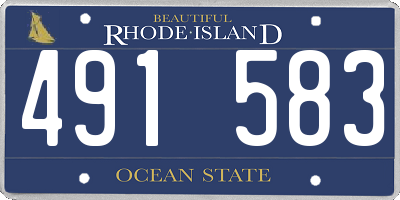 RI license plate 491583