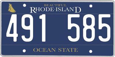 RI license plate 491585
