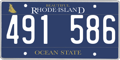 RI license plate 491586