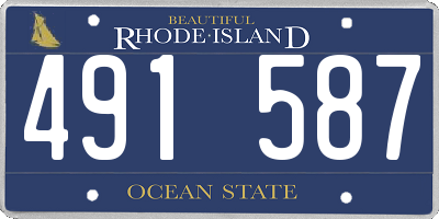 RI license plate 491587