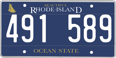 RI license plate 491589