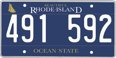 RI license plate 491592