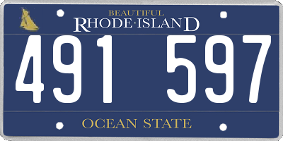 RI license plate 491597