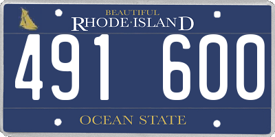 RI license plate 491600