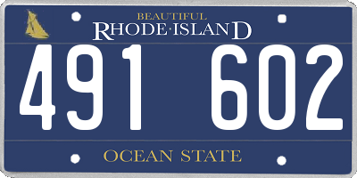 RI license plate 491602
