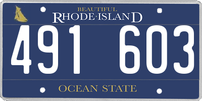 RI license plate 491603