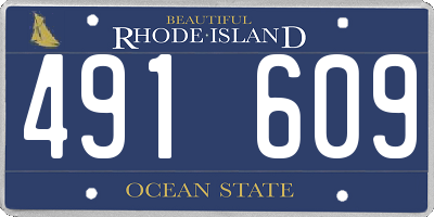 RI license plate 491609