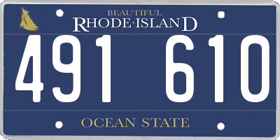 RI license plate 491610