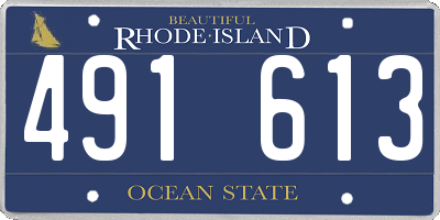 RI license plate 491613