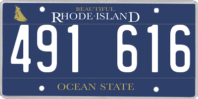 RI license plate 491616