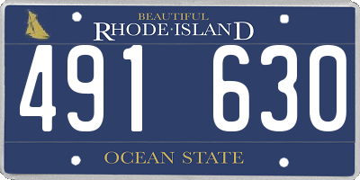 RI license plate 491630