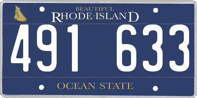 RI license plate 491633
