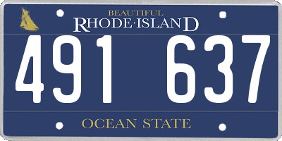RI license plate 491637