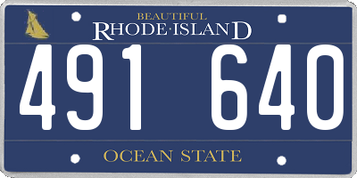RI license plate 491640