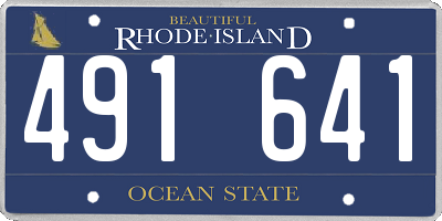 RI license plate 491641