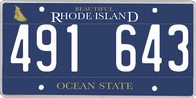 RI license plate 491643