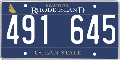 RI license plate 491645