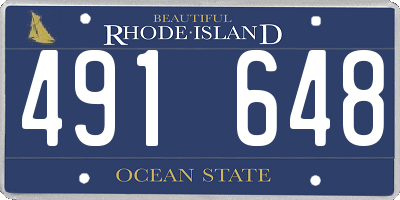 RI license plate 491648