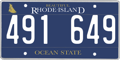 RI license plate 491649