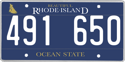RI license plate 491650