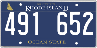RI license plate 491652