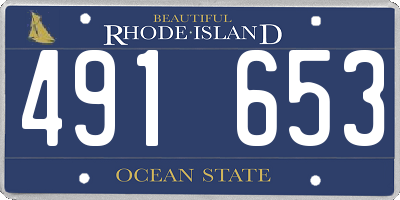 RI license plate 491653