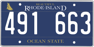 RI license plate 491663