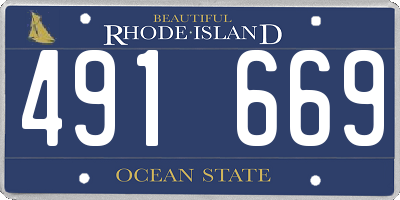 RI license plate 491669