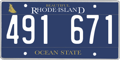RI license plate 491671