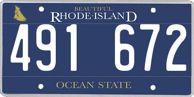 RI license plate 491672