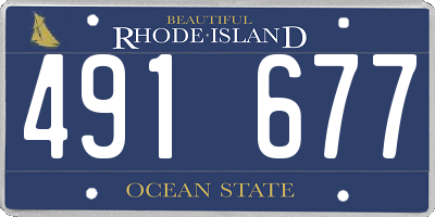 RI license plate 491677