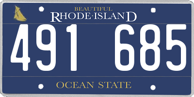 RI license plate 491685